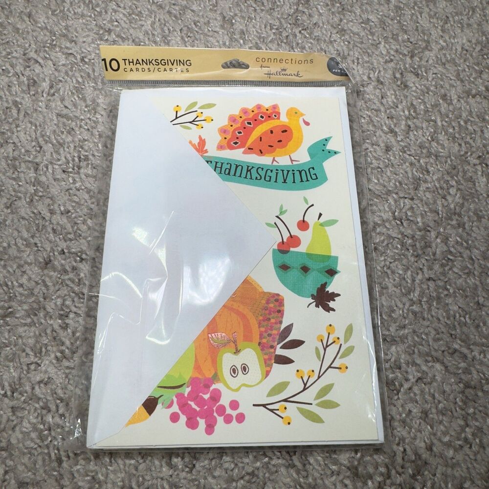 Hallmark Connections Thanksgiving Cards Greetings 10 Cards Holiday NEW SEALED
